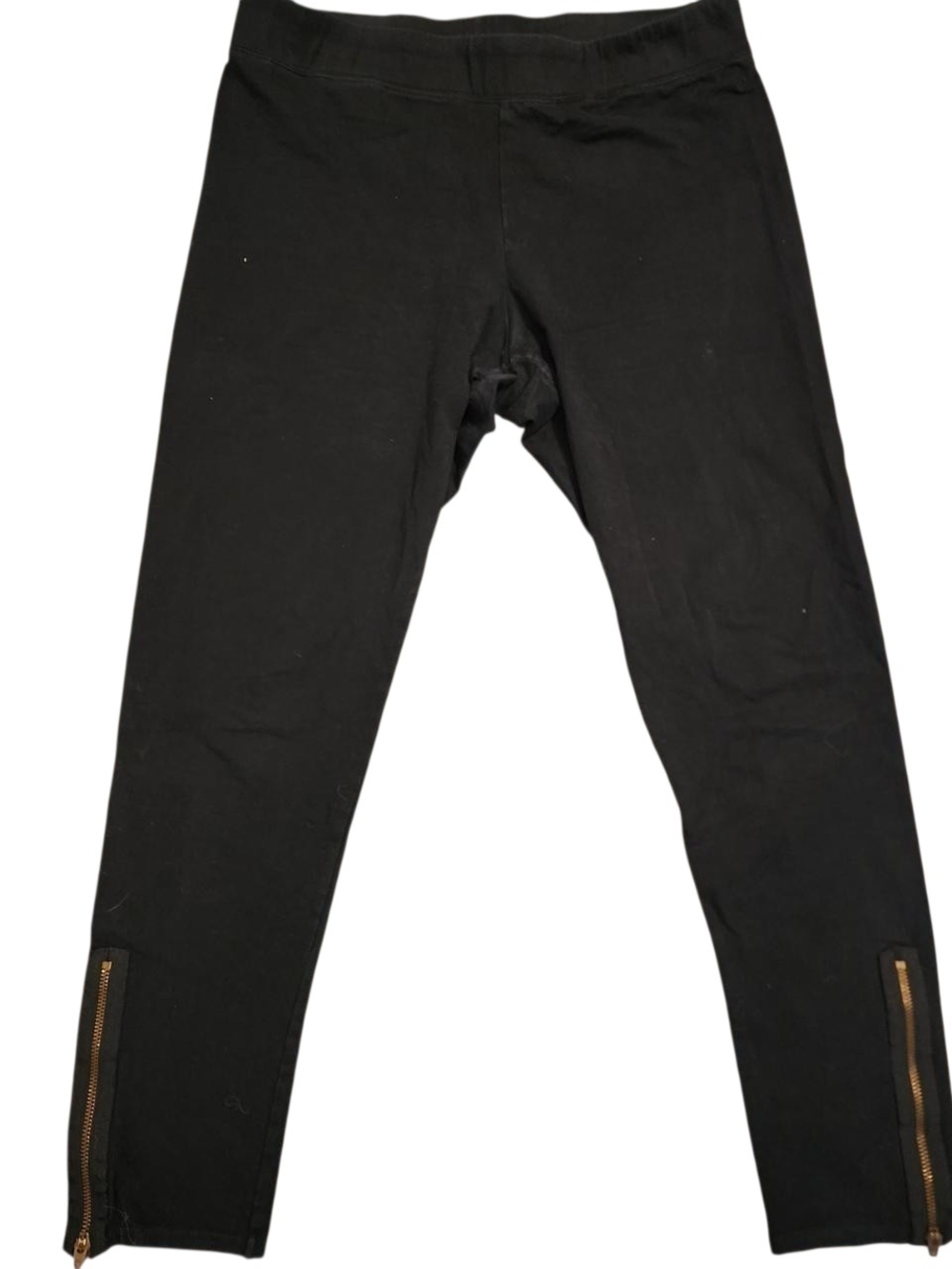 American Eagle Black Leggings with Ankle Zippers